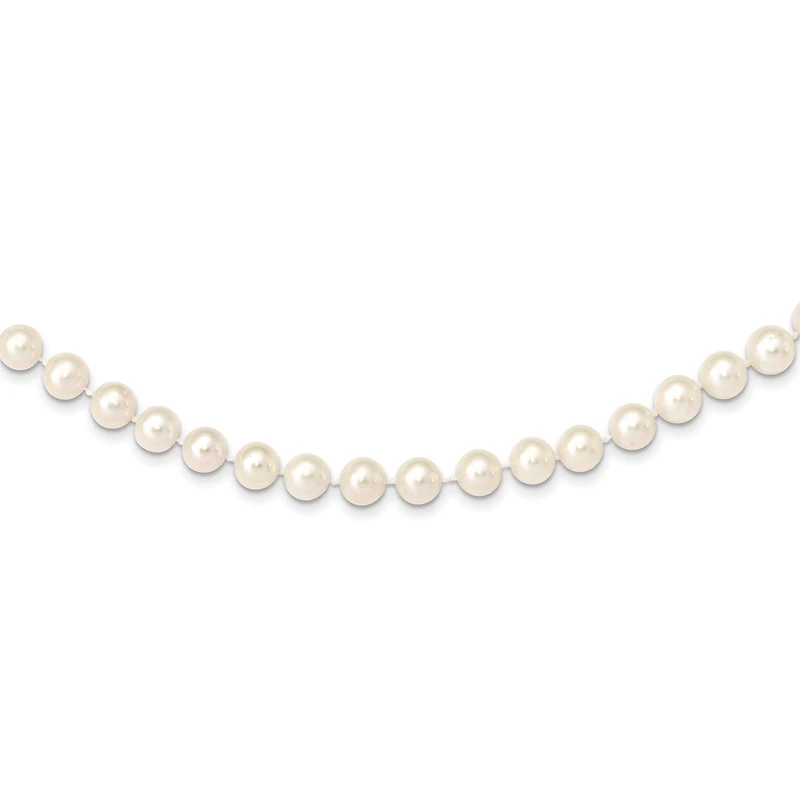 8X9MM Near Round Pearl Strand 18-inch Necklace in 14KT Yellow Gold