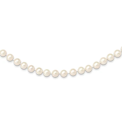 8X9MM Near Round Pearl Strand 18-inch Necklace in 14KT Yellow Gold