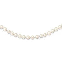 8X9MM Near Round Pearl Strand 18-inch Necklace in 14KT Yellow Gold