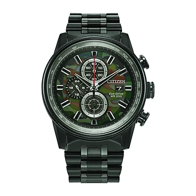 Citizen Watch with 43MM Green Round Dial and Stainless Steel Bracelet. CA0805-53X