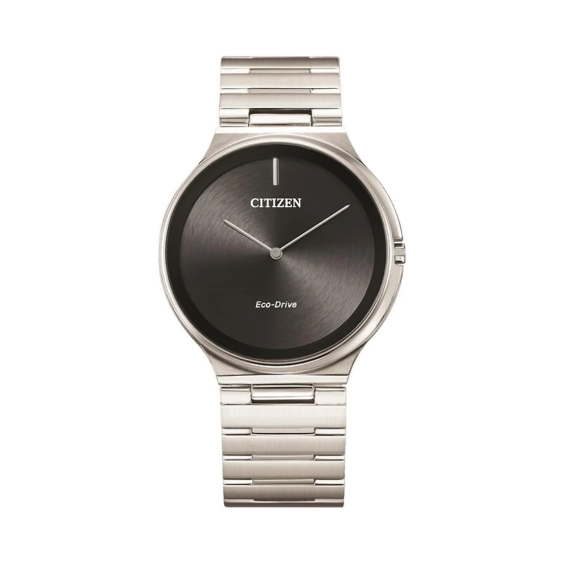 Citizen Watch with 39MM Black Round Dial and Stainless Steel Bracelet. AR3110-52E