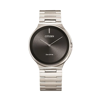 Citizen Watch with 39MM Black Round Dial and Stainless Steel Bracelet. AR3110-52E