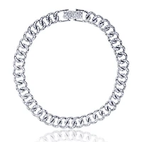 Luxe Layers Sterling Silver Cubic Zirconia 8.5-inch 12MM Cuban Link Pave Bracelet