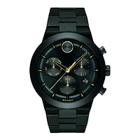 Movado BOLD Fusion with 44MM Black Round Dial and Stainless Steel Bracelet. 3600730