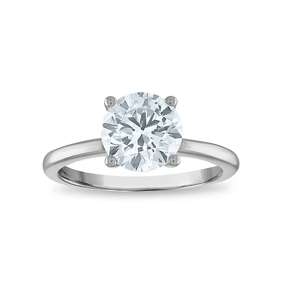 Red Hot Deal 2 CTW Round Lab Grown Diamond Solitaire Engagement Ring in 14KT White Gold