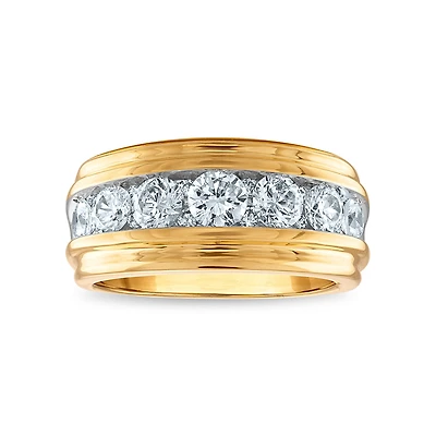 Signature 2 CTW Natural Diamond Wedding Ring in 14KT Yellow Gold