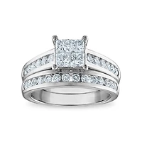 Signature EcoLove 1-1/2 CTW Lab Grown Diamond Bridal Set Ring in 14KT White Gold
