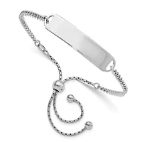 Engravable Sterling Silver 10-inch 2.7MM Bolo ID Bracelet