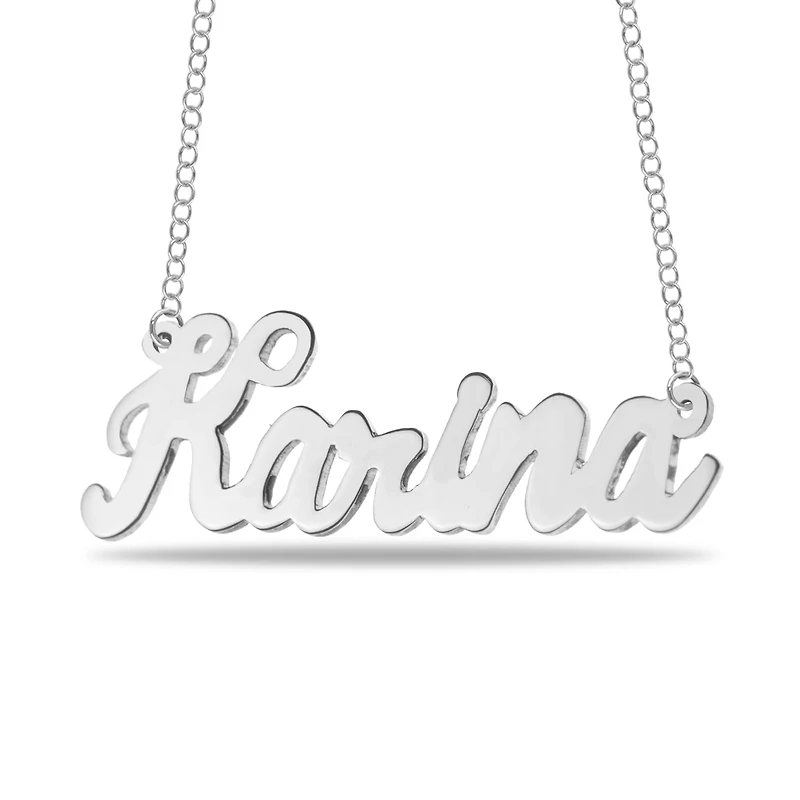 Mitchell K Sterling Silver 18-inch Personalized Name Necklace. See Details*