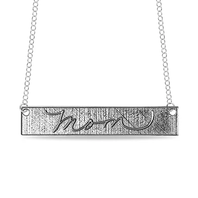Mitchell K Sterling Silver 40X8MM 18-inch Engravable Necklace. See Details*