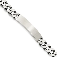Sterling Silver 7-inch 8MM Lobster Clasp Curb ID Bracelet