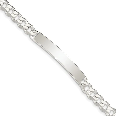 Sterling Silver 8-inch 6MM Lobster Clasp Curb ID Bracelet