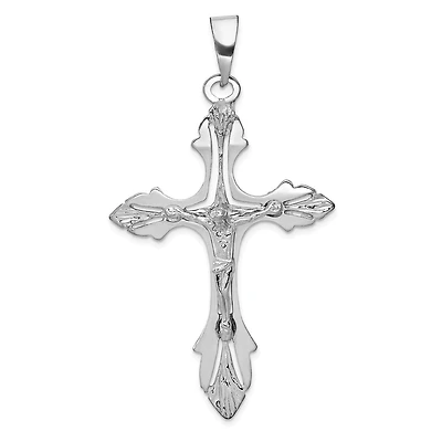 14KT White Gold 67X31MM Crucifix Cross Pendant. Chain Not Included