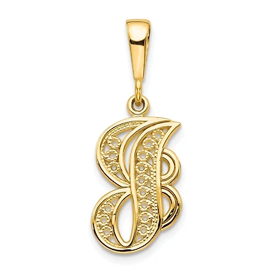 14k Initial J Charm