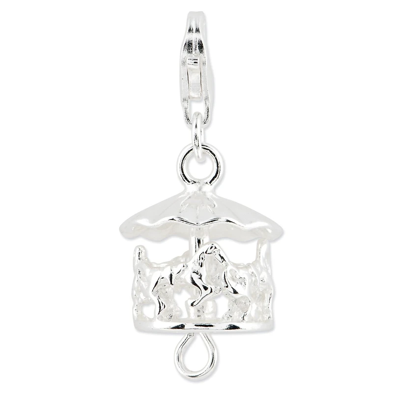 Sterling Silver RH Moveable Carousel w/Lobster Clasp Charm