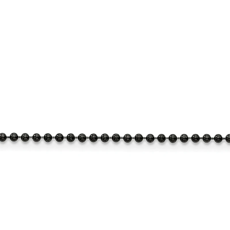 Stainless Steel 2.0mm IP Black-plated 18in Ball Chain
