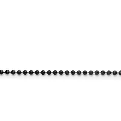 Stainless Steel 2.0mm Black-plated 30in Ball Chain