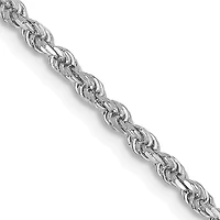 14KT White Gold 28-inch 2MM Diamond-cut Rope Chain