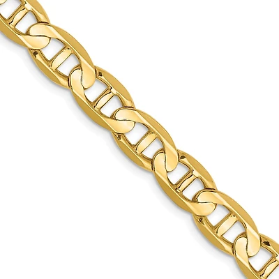 14KT Yellow Gold 22-inch 7MM Anchor Link Chain