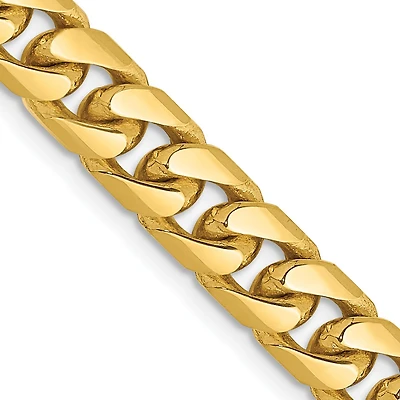 14KT Yellow Gold 24-inch 6.25MM Lobster Clasp Cuban Link Chain