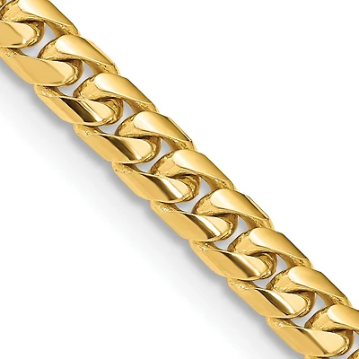 14KT Yellow Gold 20-inch 7.75MM Lobster Clasp Cuban Link Chain