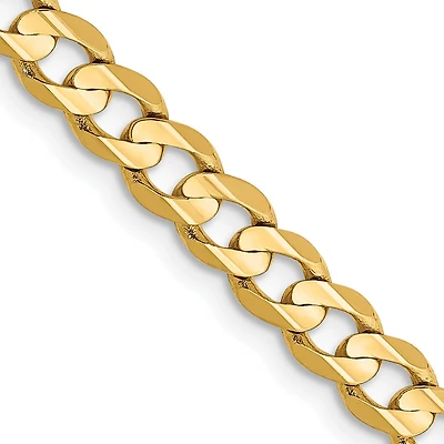 14KT Yellow Gold 22-inch 4.5MM Lobster Clasp Curb Chain