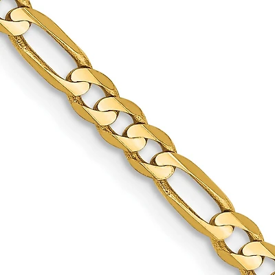 14KT Yellow Gold 16-inch 3MM Lobster Clasp Figaro Chain