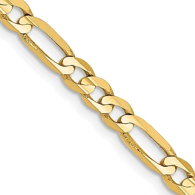 14KT Yellow Gold 30-inch 4MM Lobster Clasp Figaro Chain