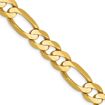 14KT Yellow Gold 24-inch 8.75MM Lobster Clasp Figaro Chain