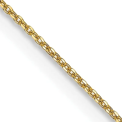 14KT Yellow Gold 24-inch 0.6MM Diamond-cut Cable Pendant Chain