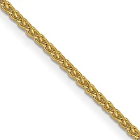 14KT Yellow Gold 22-inch 1MM Diamond-cut Spiga Link Pendant Chain