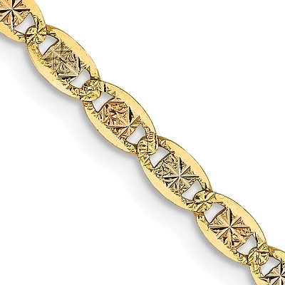 14KT Gold Tri-Color 16-inch 2.75MM Valentino Chain