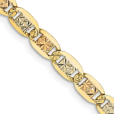 14KT Gold Tri-Color 20-inch 3.8MM Valentino Chain