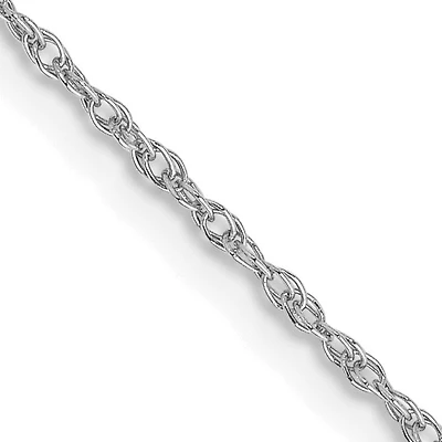 14KT White Gold 16-inch 0.8MM Rope Pendant Chain