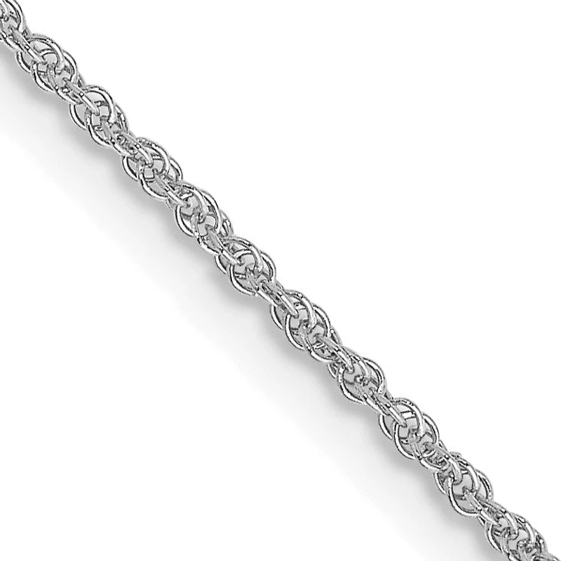 14KT White Gold 24-inch 1.1MM Rope Pendant Chain