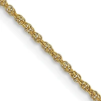 14KT Yellow Gold 16-inch 1.1MM Rope Pendant Chain