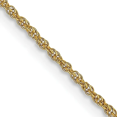 14KT Yellow Gold 18-inch 1.1MM Rope Pendant Chain