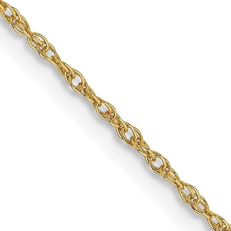 14KT Yellow Gold 16-inch 0.8MM Rope Pendant Chain