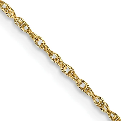 14KT Yellow Gold 30-inch 0.8MM Rope Pendant Chain