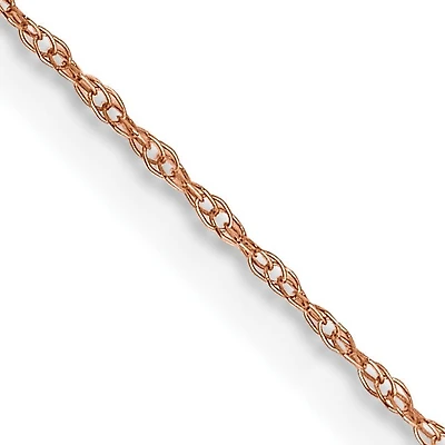 14KT Rose Gold 24-inch 0.5MM Cable Rope Pendant Chain