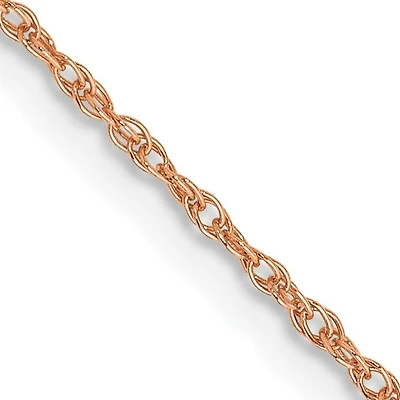 14KT Rose Gold 20-inch 0.8MM Rope Pendant Chain