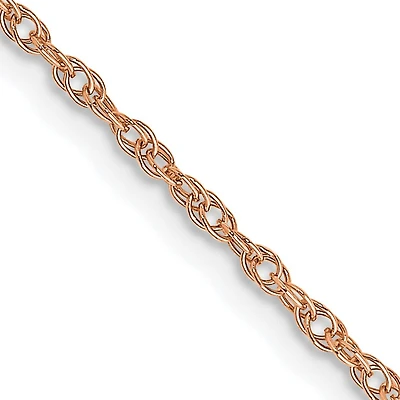 14KT Rose Gold 16-inch 1.15MM Cable Rope Pendant Chain