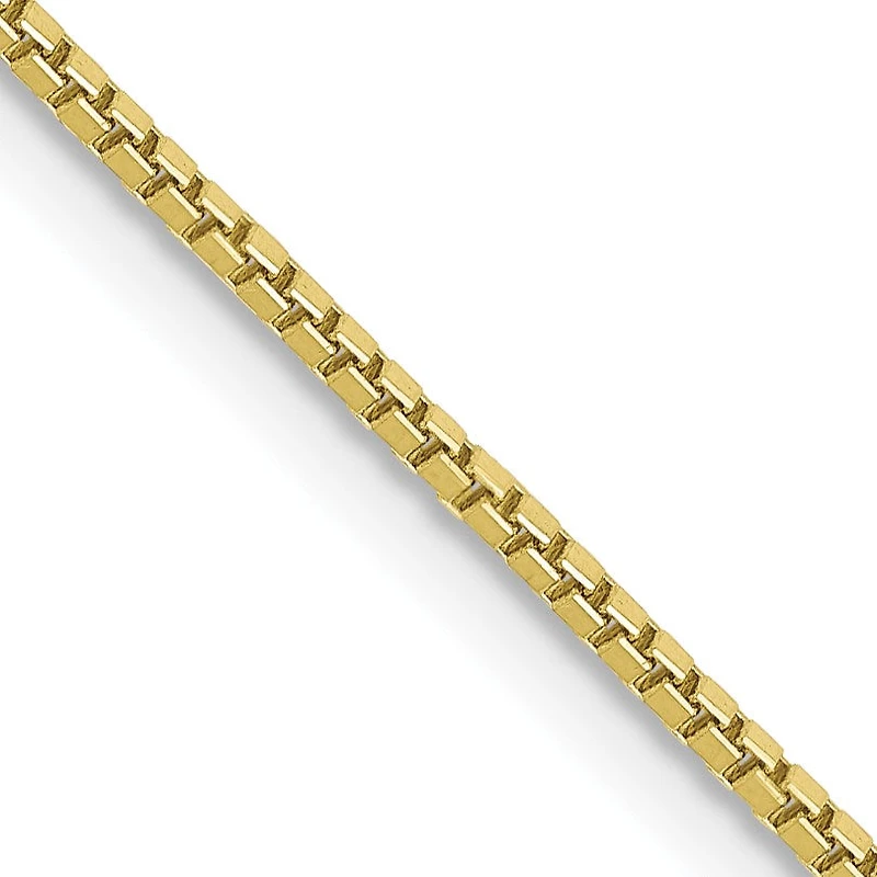 10KT Yellow Gold 16-inch 1MM Lobster Clasp Box Chain