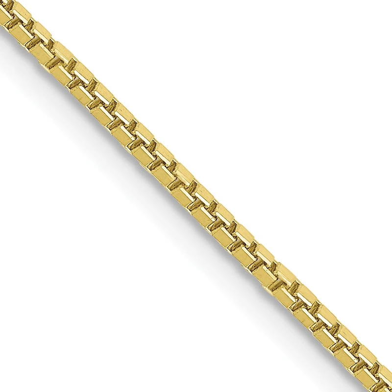 10KT Yellow Gold 18-inch 1.3MM Lobster Clasp Box Chain
