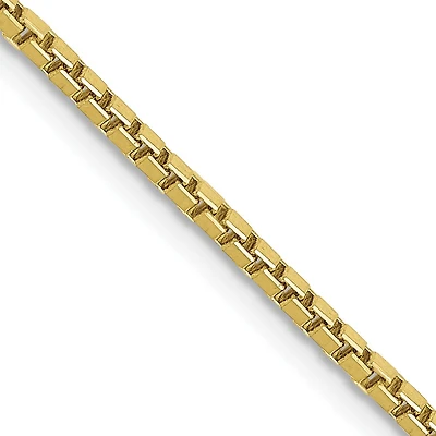 10KT Yellow Gold 16-inch 1.5MM Lobster Clasp Box Chain