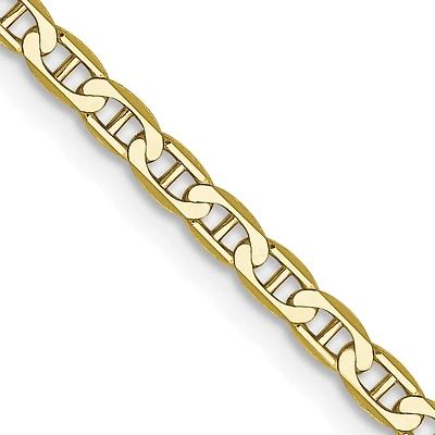 10KT Yellow Gold 20-inch 2.4MM Anchor Link Flat Chain