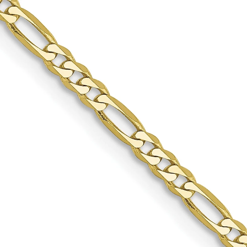 10KT Yellow Gold 30-inch 2.2MM Lobster Clasp Figaro Chain