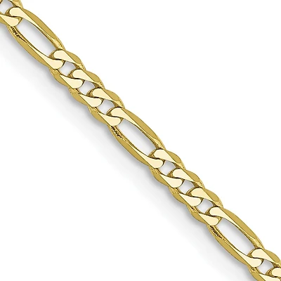 10KT Yellow Gold 30-inch 2.2MM Lobster Clasp Figaro Chain