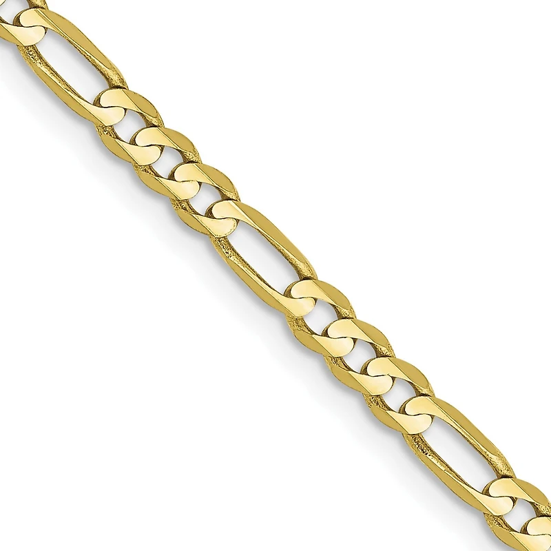 10KT Yellow Gold 30-inch 3MM Lobster Clasp Figaro Chain