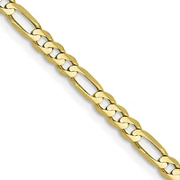 10KT Yellow Gold 30-inch 3MM Lobster Clasp Figaro Chain